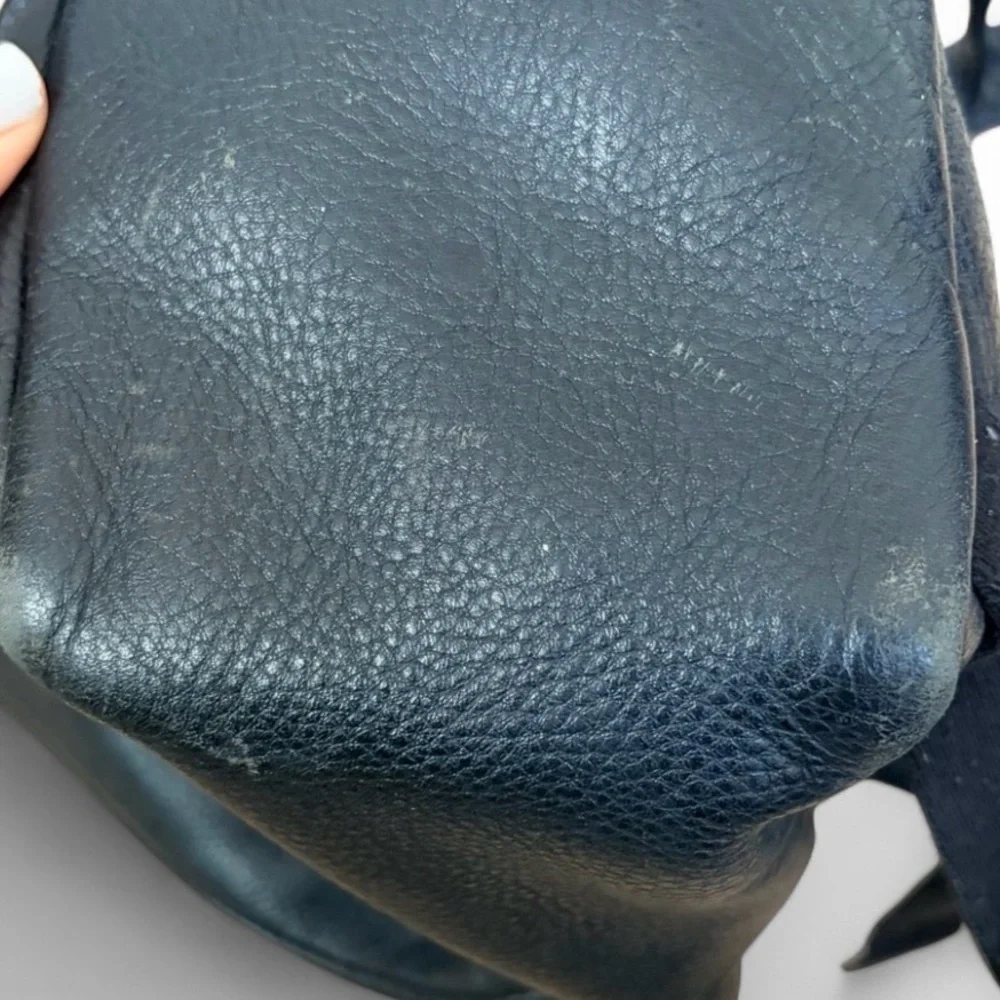Rebecca Minkoff Julian Black Pebbled Leather Backpack Designer Large Preppy Goth